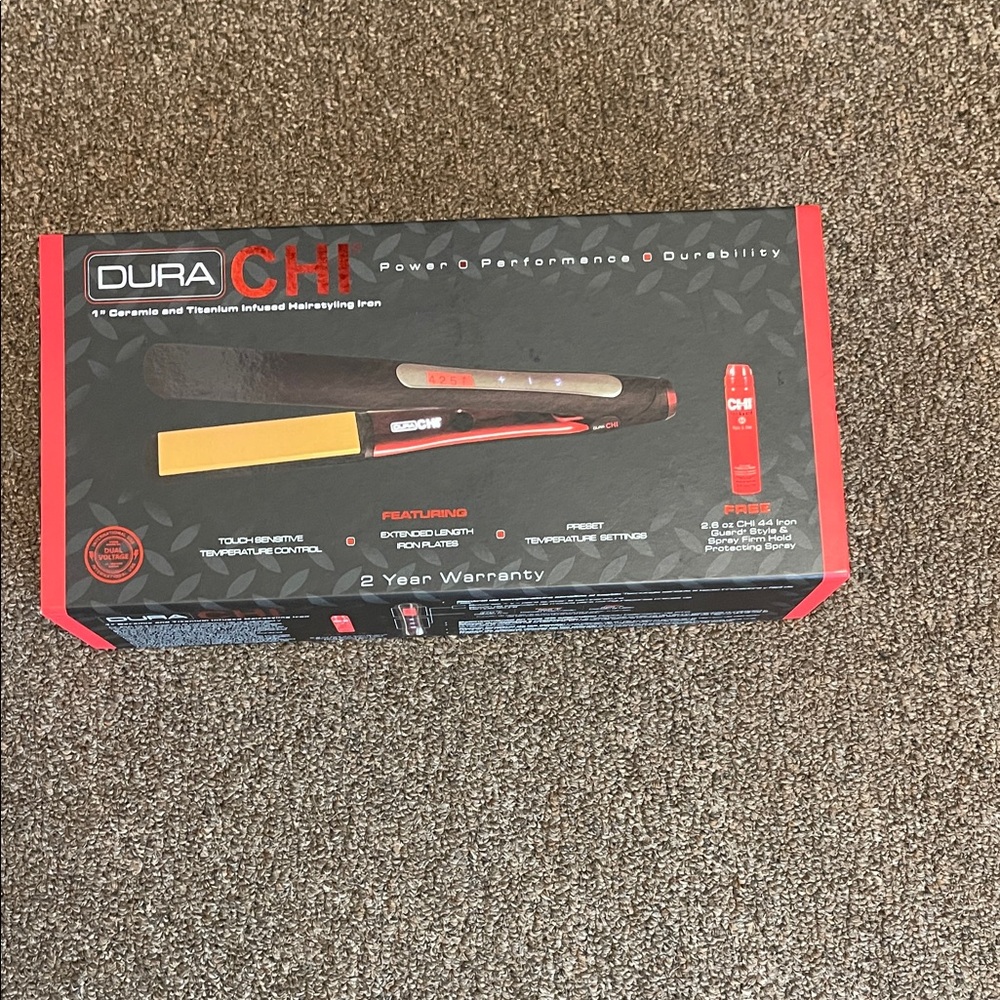 Dura CHI Ceramic Hair Straightener - Red